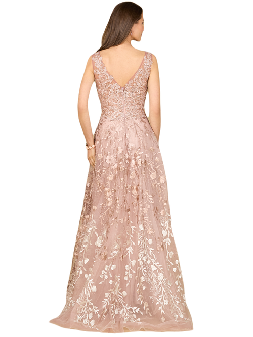 Lara New York Ombre Lace Ballgown In Blush