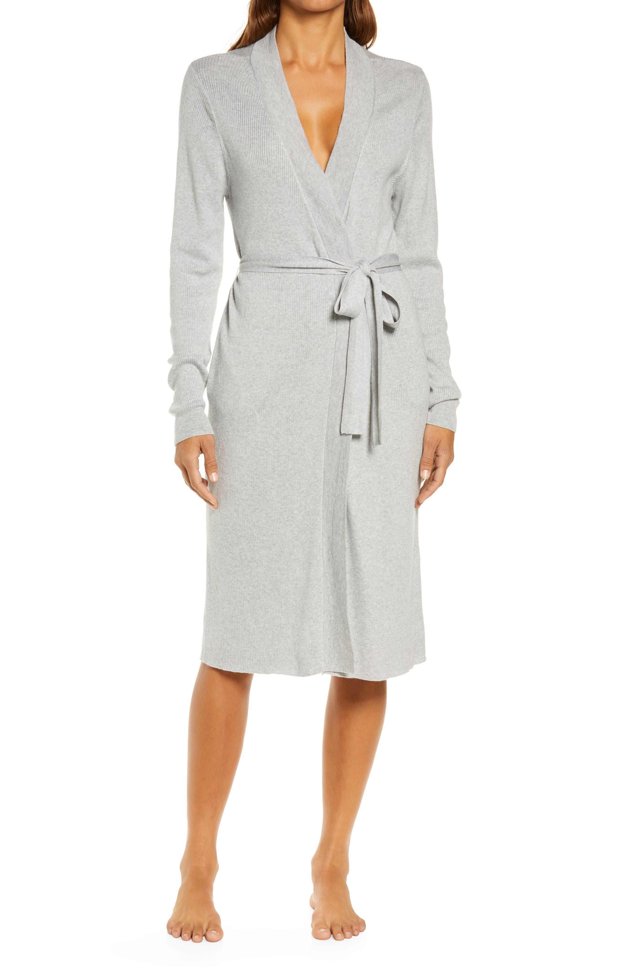 Womens long grey robe Clearance
