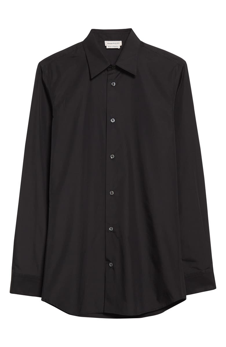 Alexander McQueen Men's Zip Logo Long Sleeve Button-Up Shirt | Nordstrom