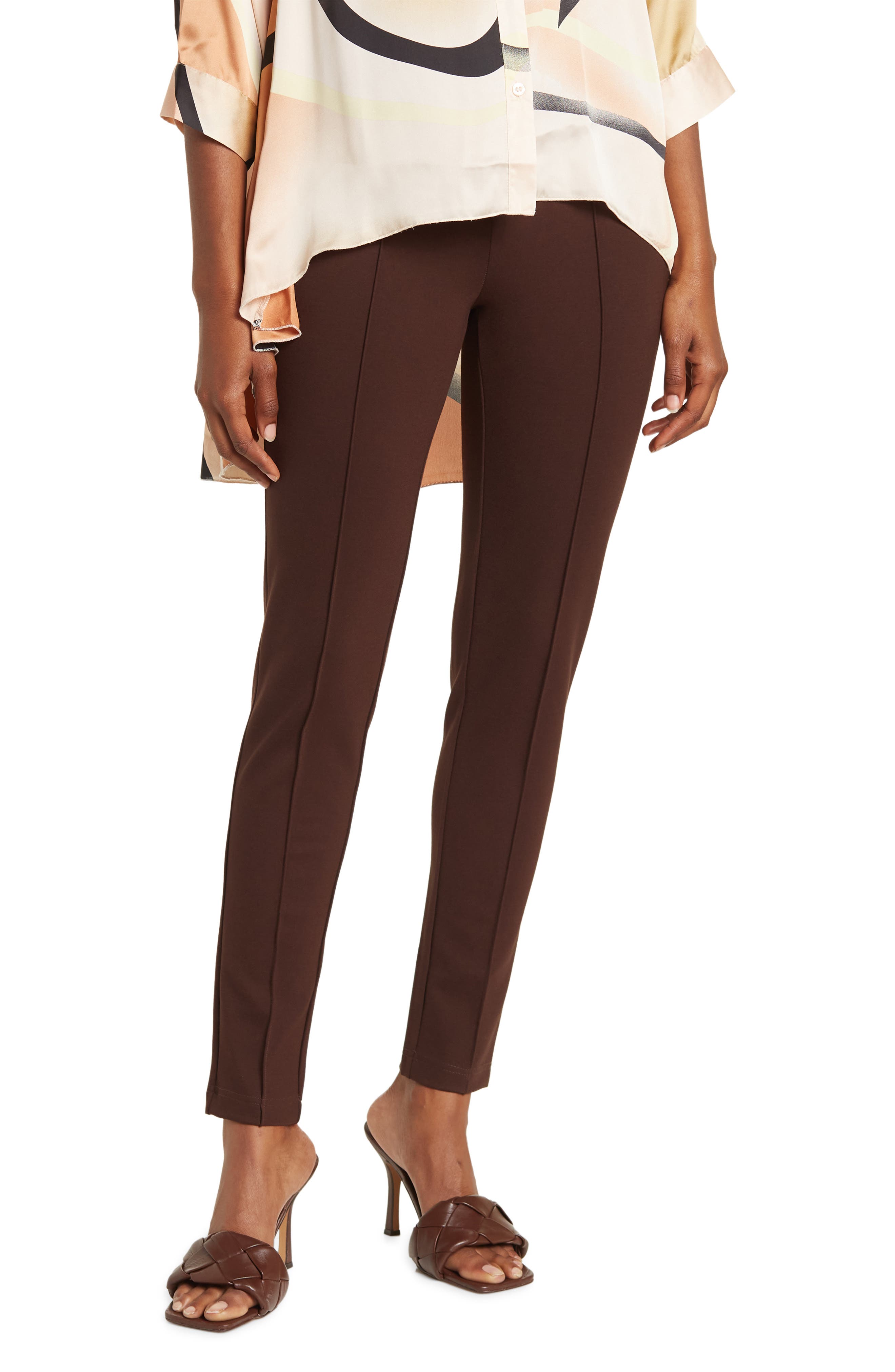 womens brown knit pants