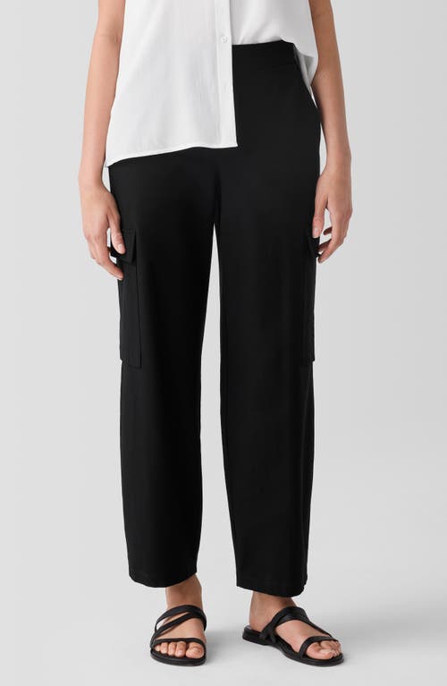 Shop Eileen Fisher Ankle Lantern Cargo Pants In Black