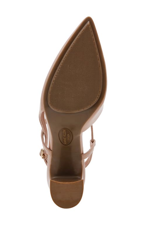 Anne Klein Women's Bliss Pointed Toe Strappy Block Heel Pumps In Almond