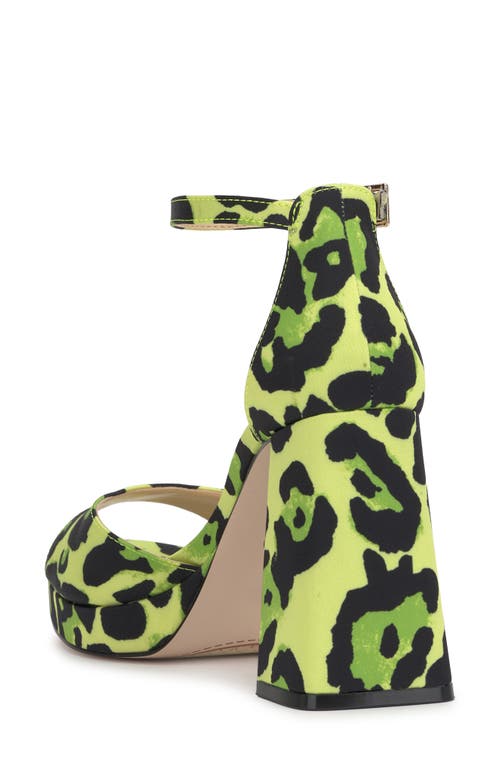 Shop Jessica Simpson Kaliah Ankle Strap Platform Sandal In Green/black