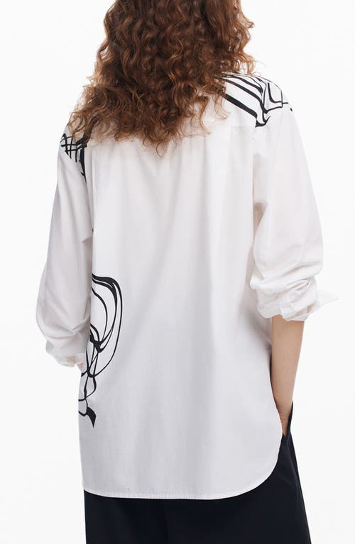 Desigual Cam Fukuoka Lacroix Button-up Shirt In White