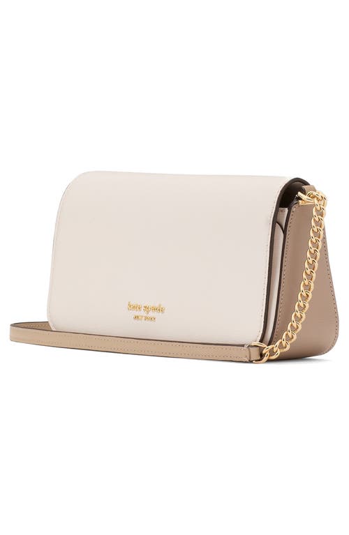 Shop Kate Spade New York Devin Leather Chain Strap Crossbody Bag In Timeless Taupe Multi