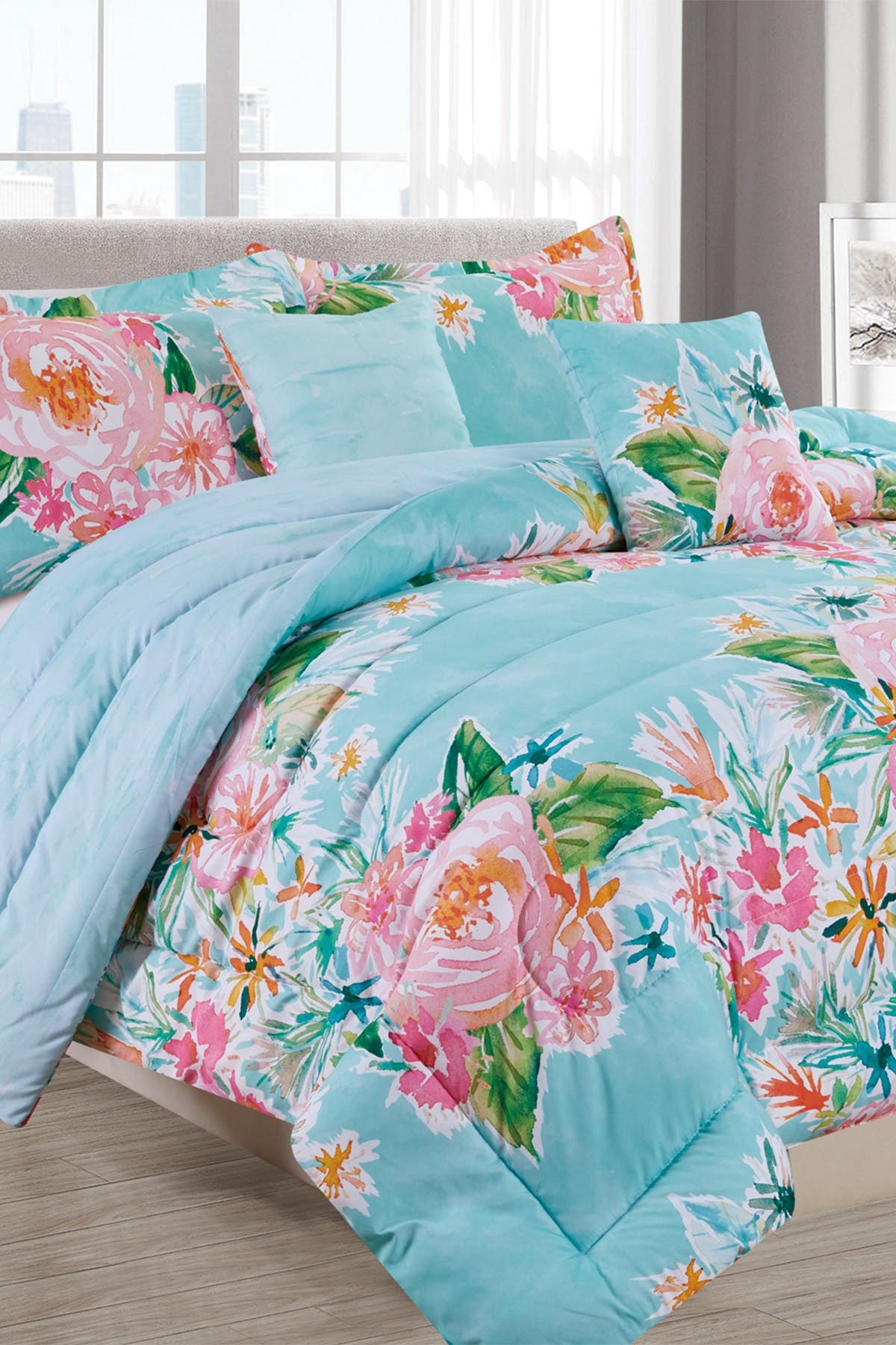 Melange Home Boundless Floral Comforter 4-piece Set In Multi