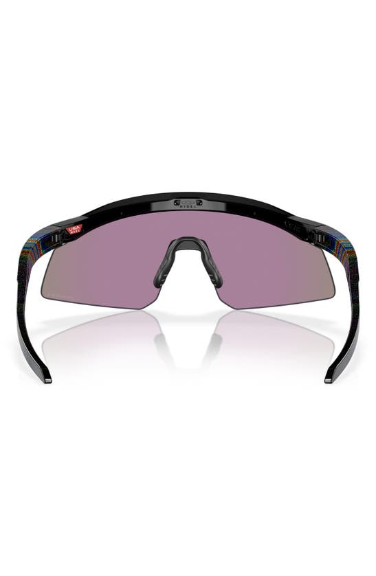 Oakley Hydra 37mm Prizm™ Semirimless Wrap Shield Sunglasses In Shiny Black
