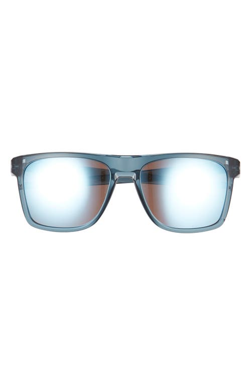 Oakley 57mm Polarized Rectangular Sunglasses In Crystal/black
