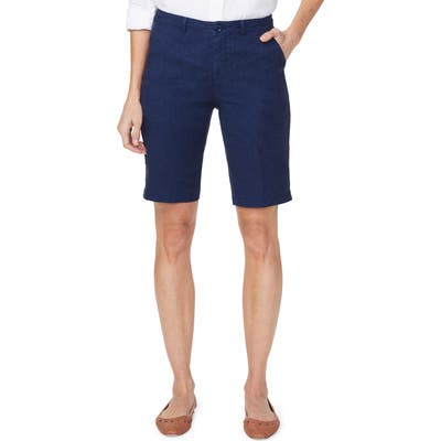Nydj Stretch Linen Blend Bermuda Shorts