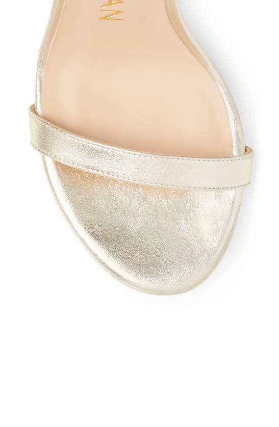 Stuart Weitzman Women's Nudistcurve Hollywood Ankle Strap Platform Sandals In Light Gold