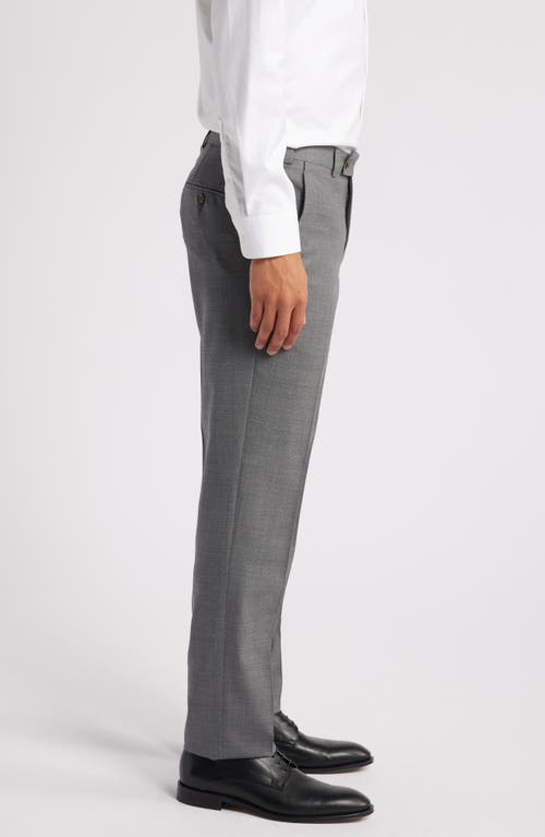 Shop Ted Baker London Jerome Trim Fit Soft Constructed Wool Dress Pants In Grey