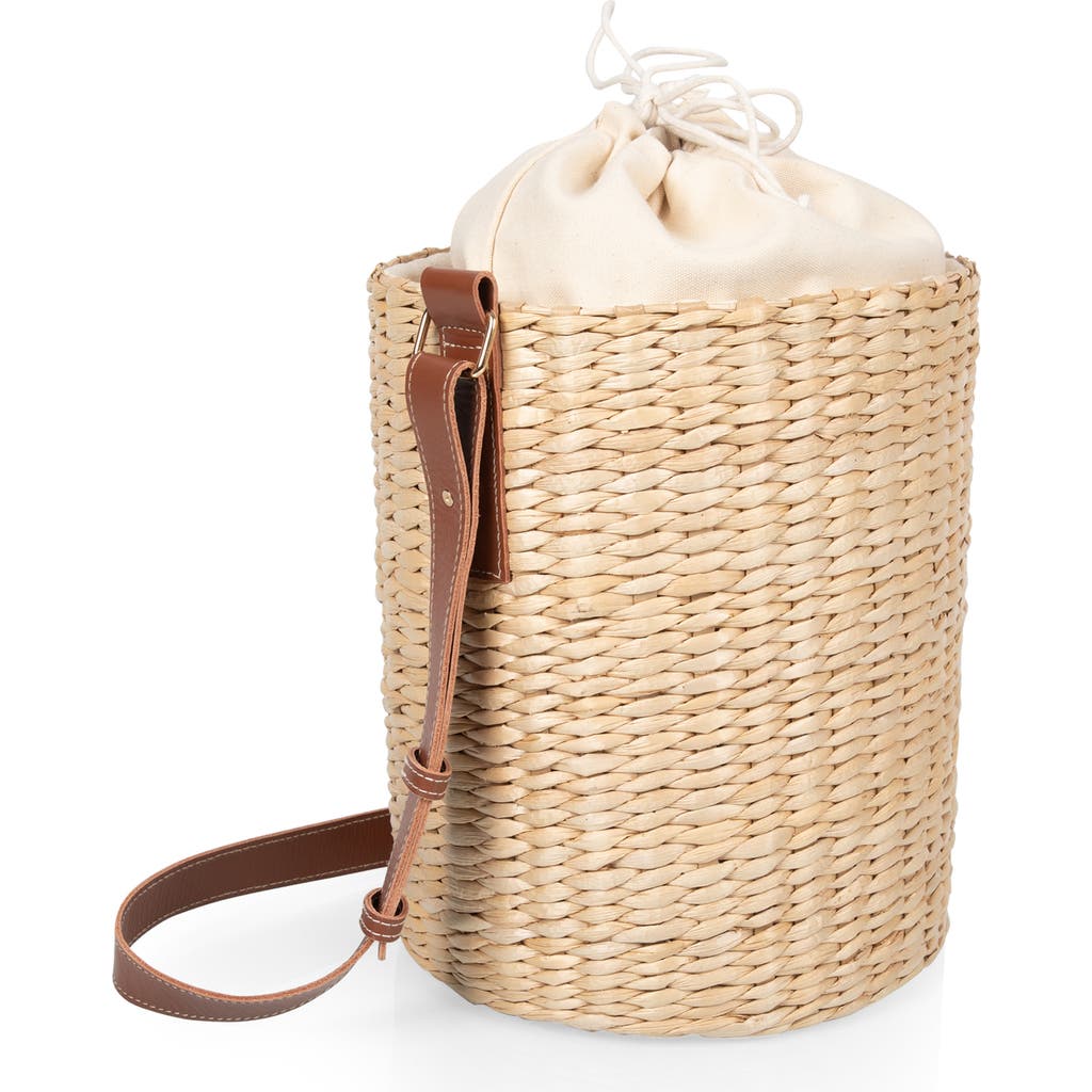 Picnic Time Palermo Insulated Bucket Tote In Beige