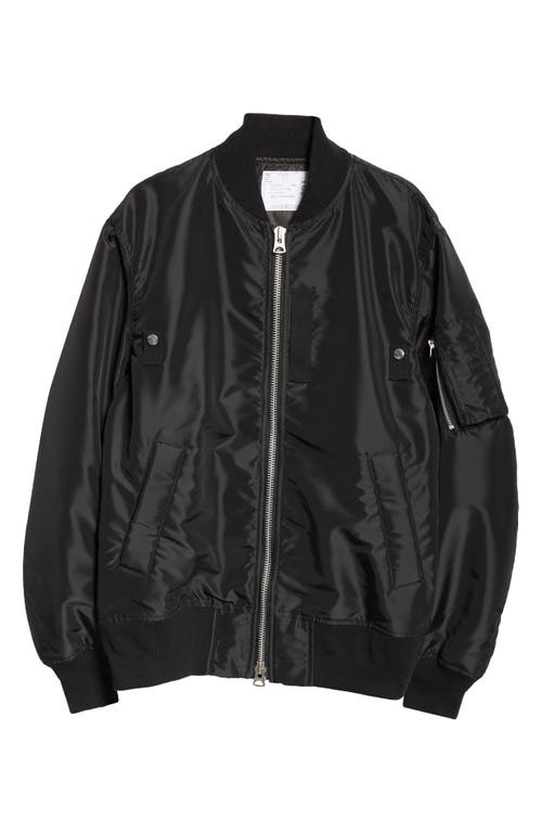 Sacai Nylon Twill Bomber Jacket Black 001 at