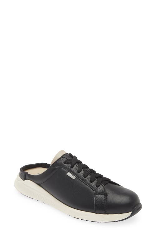 Shop Naot Radon Sneaker Mule In Black/soft Ivory Leather