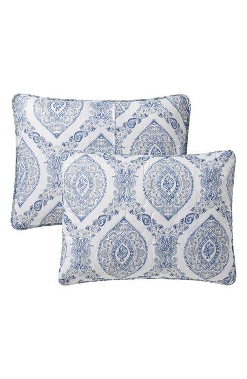 Vcny Home Sea Damask 3-piece Quilt Set In Blue/multi