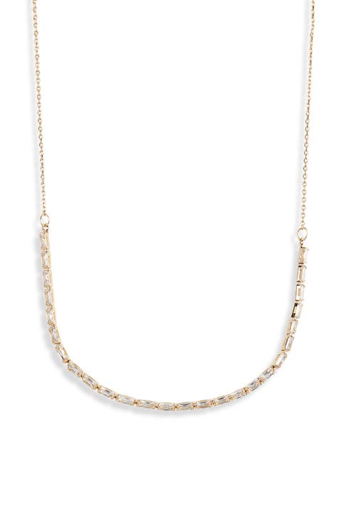 CZ Baguette Chain Necklace