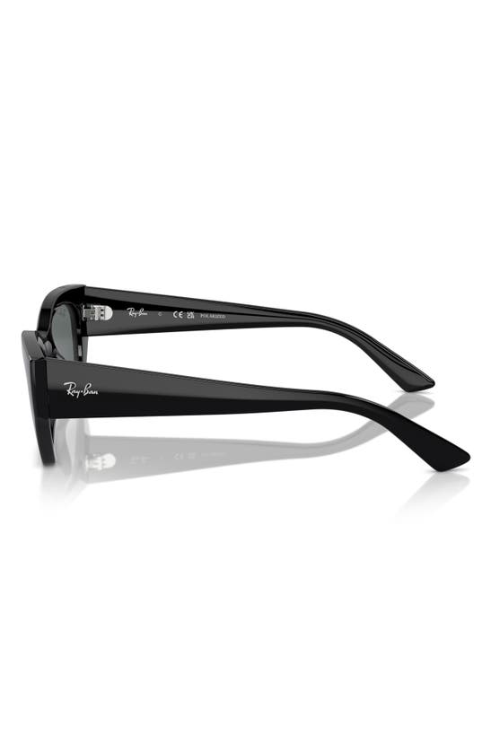 Ray Ban Zena Bio-based Sunglasses Black Frame Grey Lenses Polarized 52-22 In Black