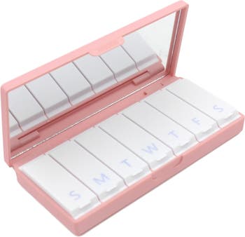Pill Organizer Pill Case Cute - Pill Box Small Pill Case for Purse Pocket Pill Box for Men and Women - Excellent Pill Storage Case Pill Organizer