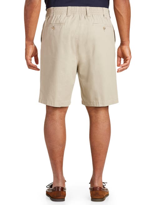 Shop Harbor Bay By Dxl Elastic-waist Shorts In Khaki