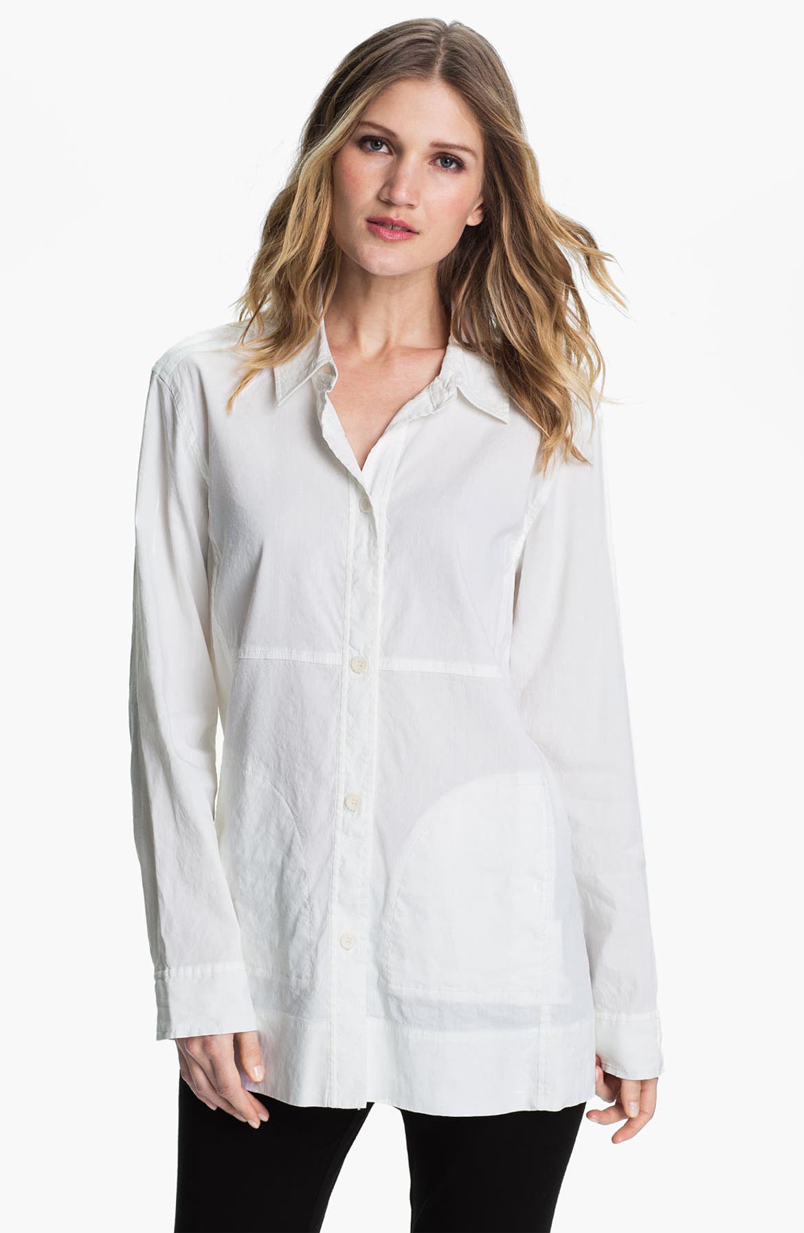 Eileen Fisher Linen Blend Long Shirt | Nordstrom