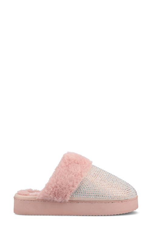Journee Collection Ember Faux Shearling Slipper In Pink