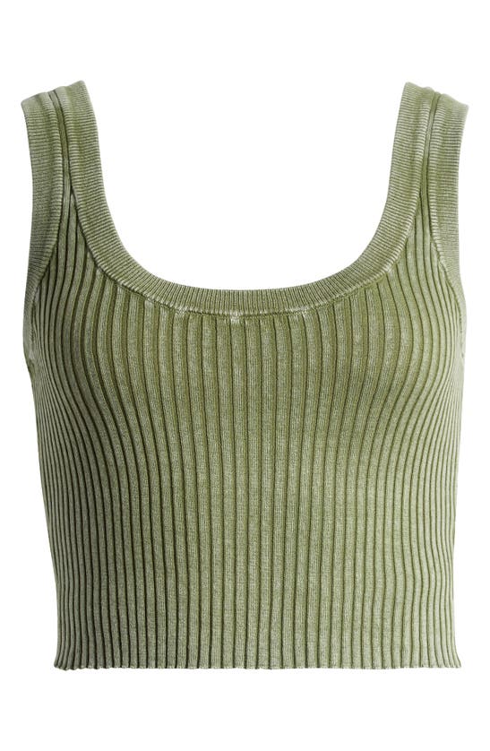 Shop Pacsun Taylor Crop Sweater Tank In Bronze Green