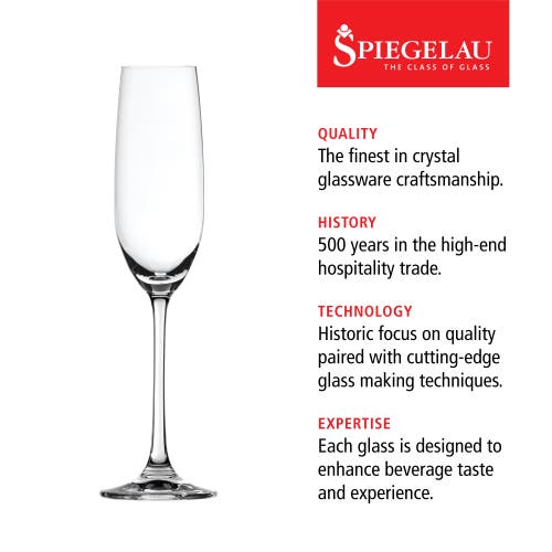Spiegelau Salute Champagne Flute Glass Set Of 4 In Clear