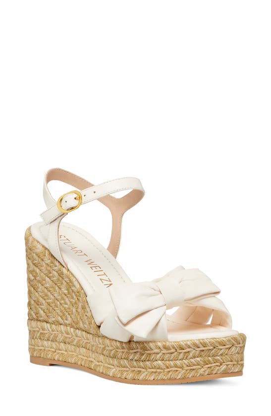 Shop Stuart Weitzman Sofia Espadrille Wedge In Seashell