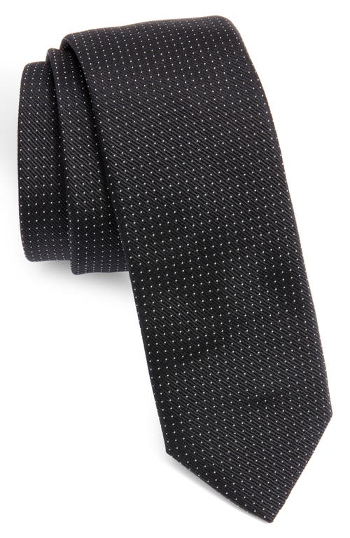 BOSS Dot Silk Tie in Black at Nordstrom