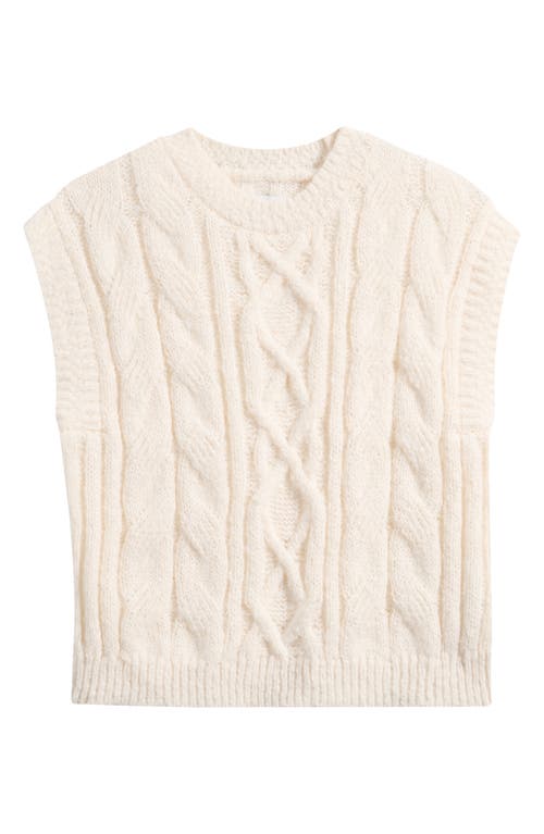 Shop Topshop Cable Sweater Vest In Stone