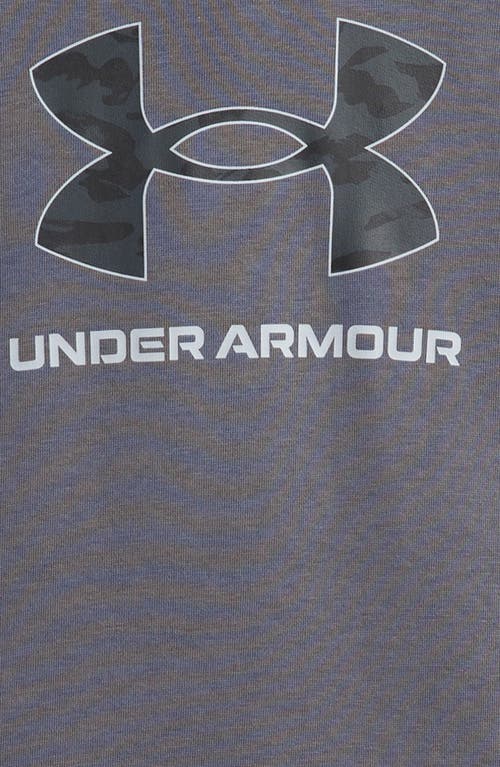 Shop Under Armour Kids' Ua Rival Fleece Graphic Hoodie In Castlerock/anthracite