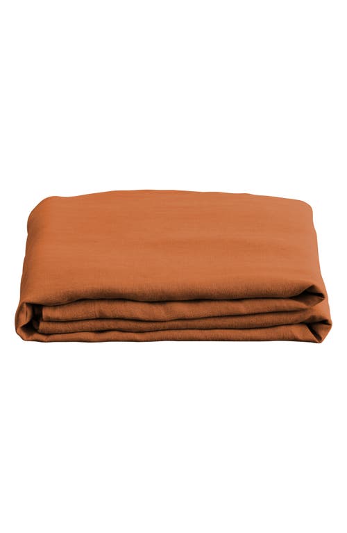 Bed Threads Linen Flat Sheet in Rust