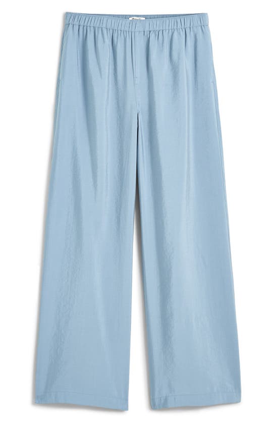 Shop Madewell Softdrape Wide Leg Pants In Stonewash Blue