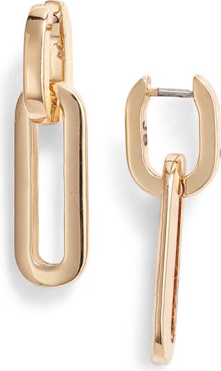 Coach oval link drop earrings deals