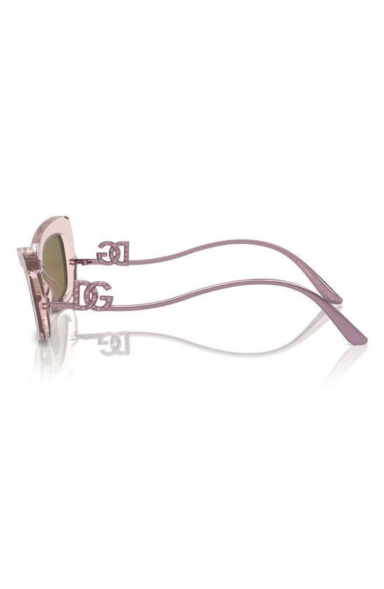 Dolce & Gabbana 55mm Cat Eye Sunglasses In Rose