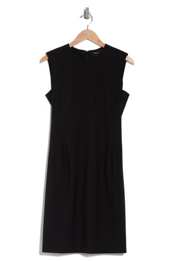 Theory Power Stretch Wool Blend Dress In Black