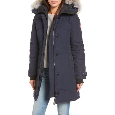 Canada Goose Lorette Hooded Down Parka With Genuine Coyote Fur Trim, (0) - Blue