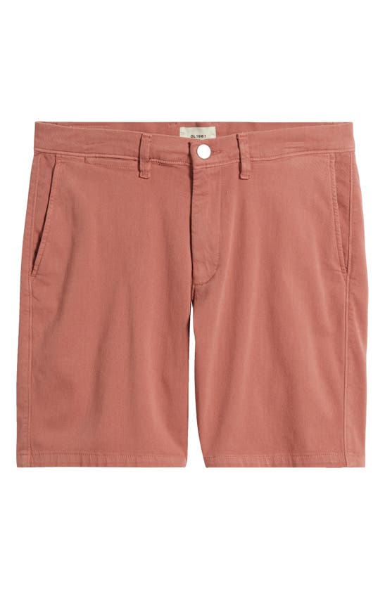 Dl1961 Jake Flat Front Chino Shorts In Nantucket Red