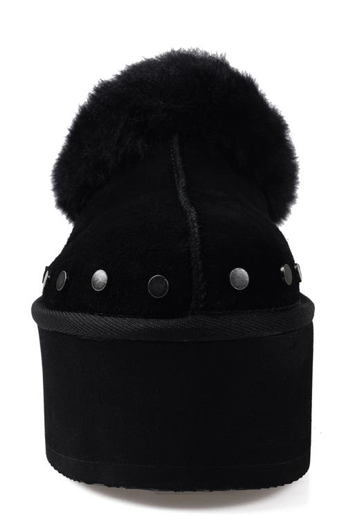 Candies Candie's Sabi Faux Fur Platform Clog In Black