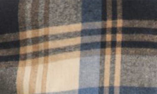 Burnside Plaid Flannel Shirt In Blue/ecru