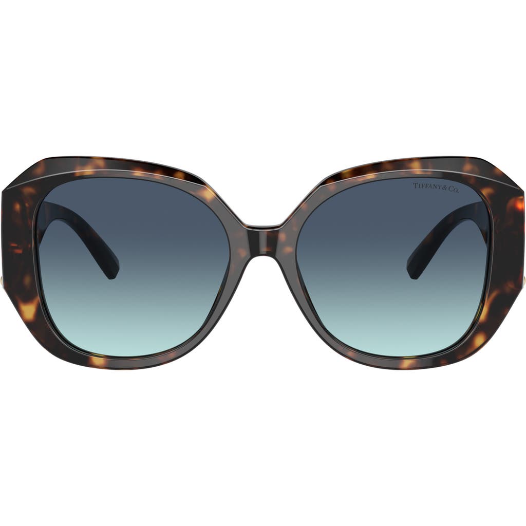 Tiffany & Co . 55mm Gradient Square Sunglasses In Brown/blue Gradient
