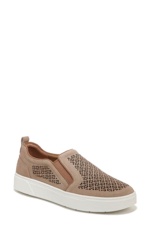 Kimmie Perforated Suede Slip-On Sneaker in Wheat