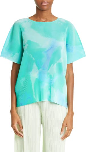 Shore Mist Pleated Top