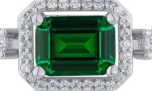 Kenneth Jay Lane Cubic Zirconia Channel Bracelet In Emerald/silver