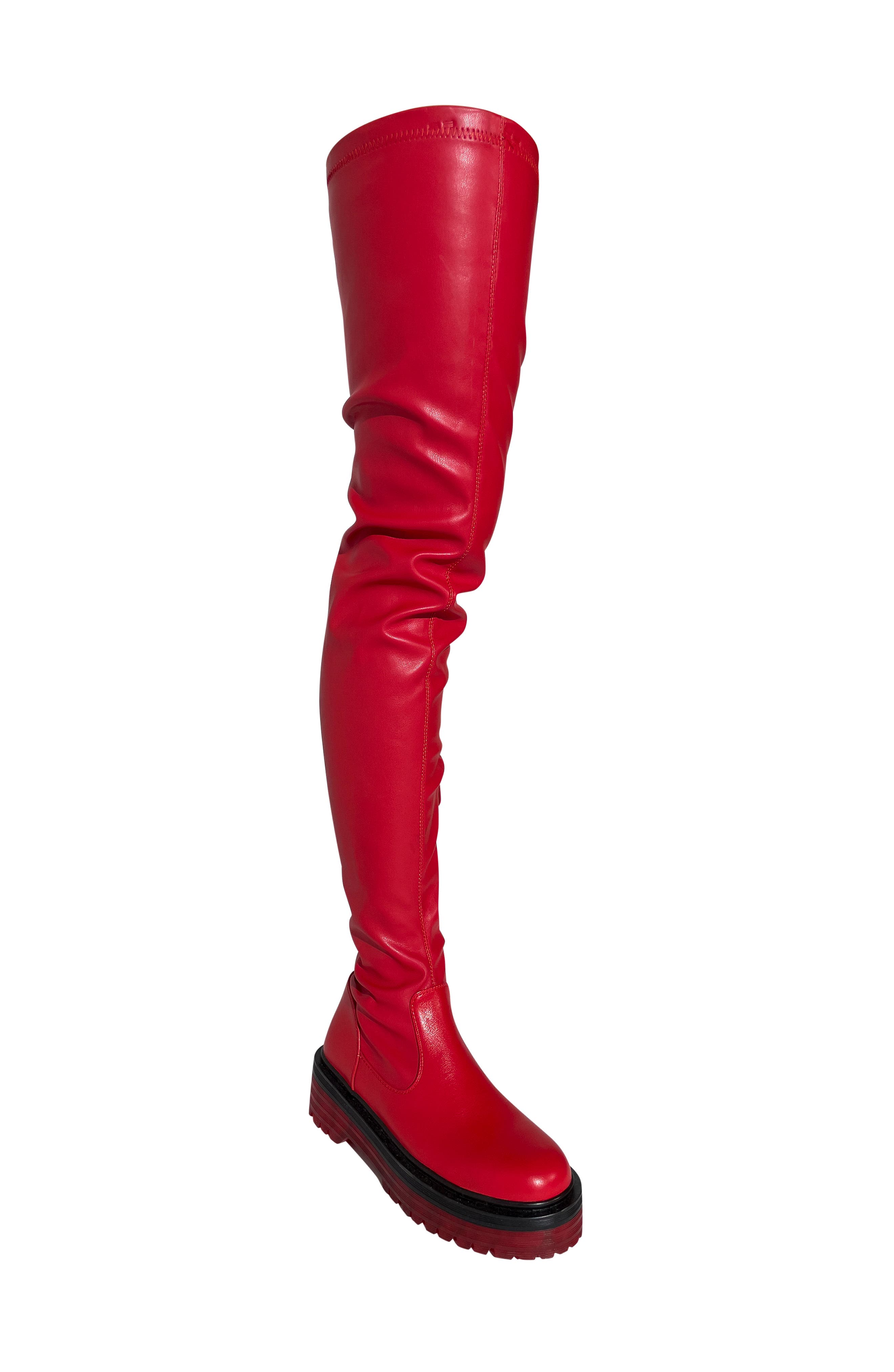 leather thigh boots