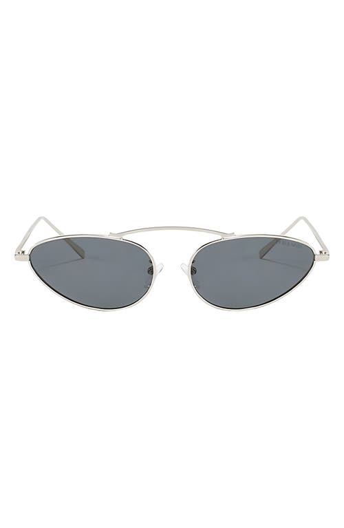 Fifth & Ninth Daphne 60mm Polarized Cat Eye Sunglasses in Silver /Black 