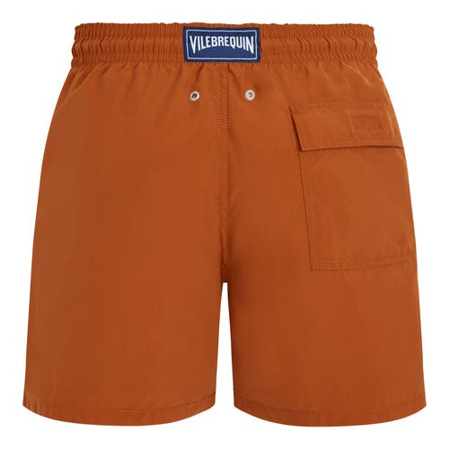 Vilebrequin Solid Swim Trunks In Caramel
