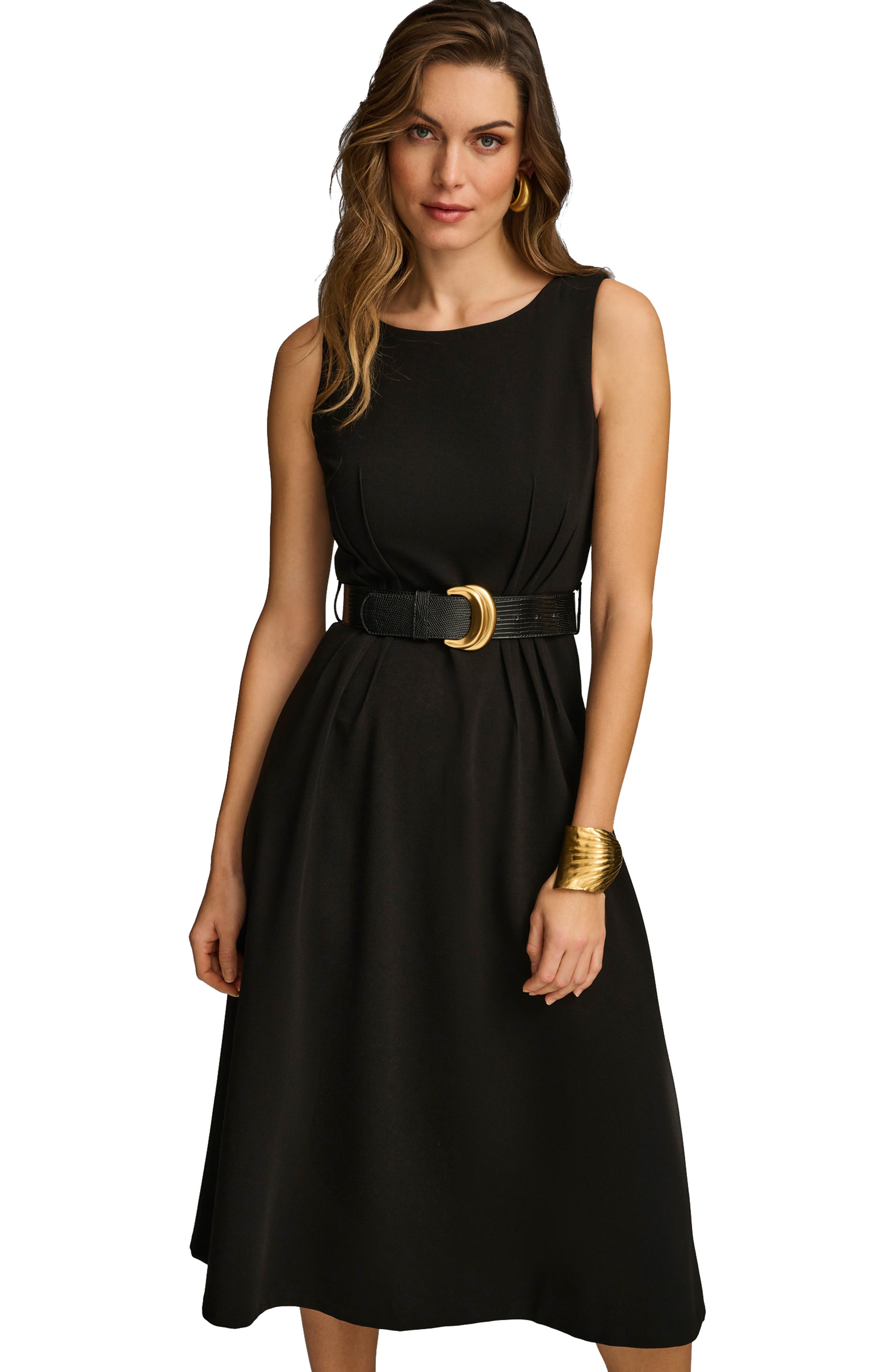 blue dress for baby girl Donna Karan New York Black Leather Belt with Gold Buckle with Triple C –  PauméLosAngeles main image 0