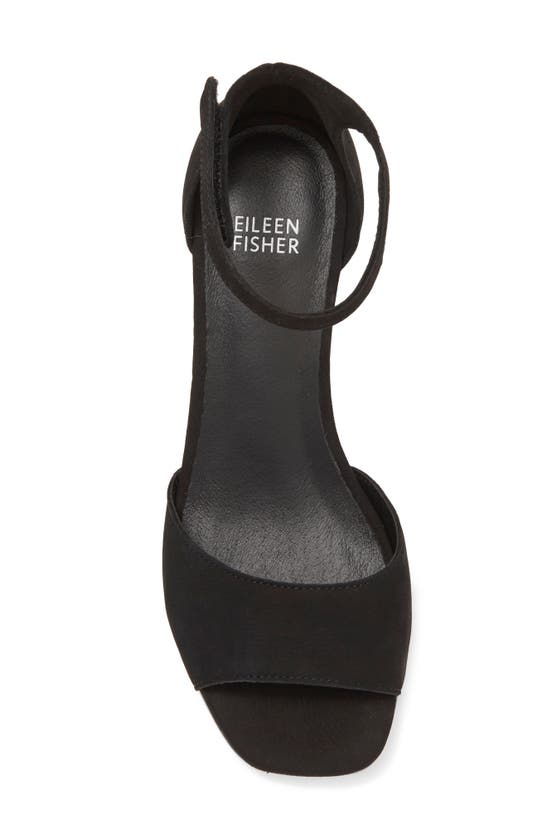 Shop Eileen Fisher Viva Ankle Strap Sandal In Black/black
