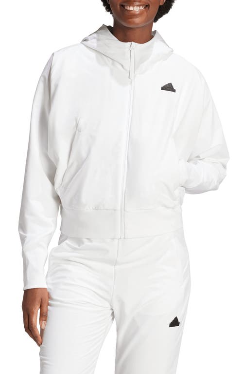 Z. N.E. Zip-Up Hoodie in White